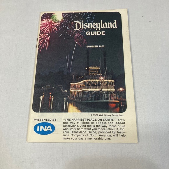 Disney Other - VINTAGE 1970S DISNEYLAND GUIDE SUMMER 1972‎ THEME PARK WALT DISNEY PRODUCTIONS